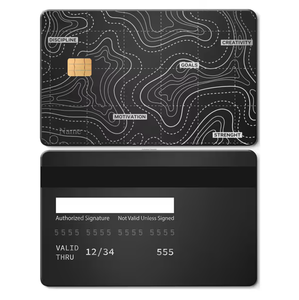 Topography Metal Card