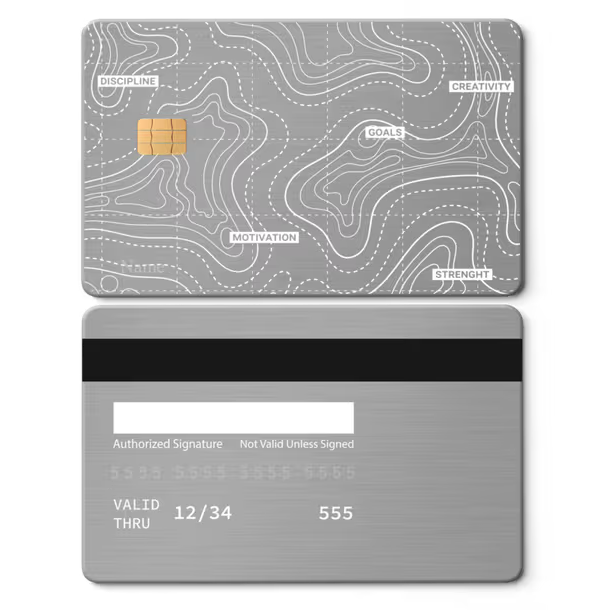 Topography Metal Card