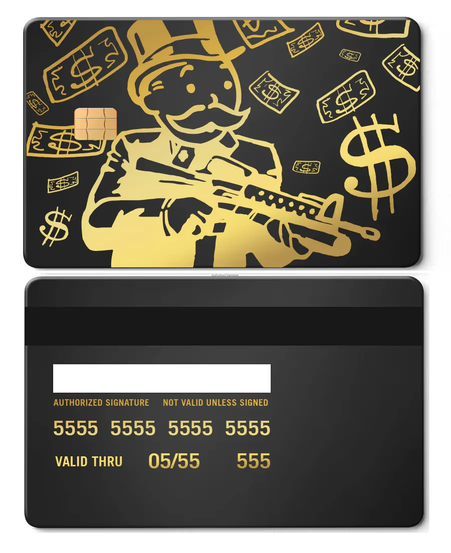 Monopoly Man Metal Card