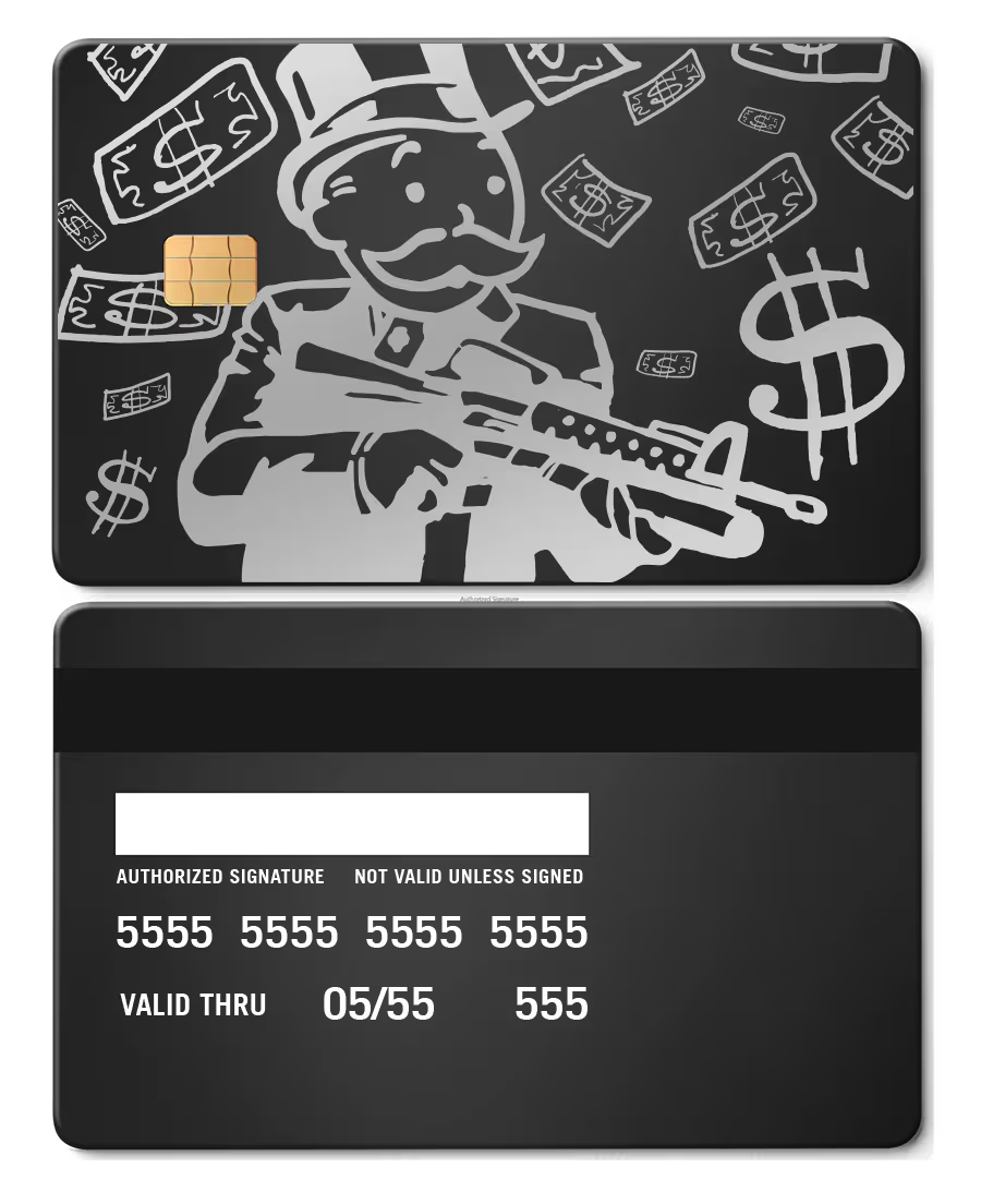 Monopoly Man Metal Card