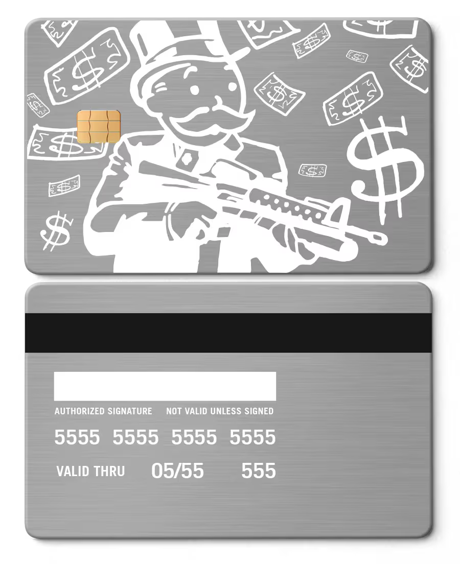 Monopoly Man Metal Card