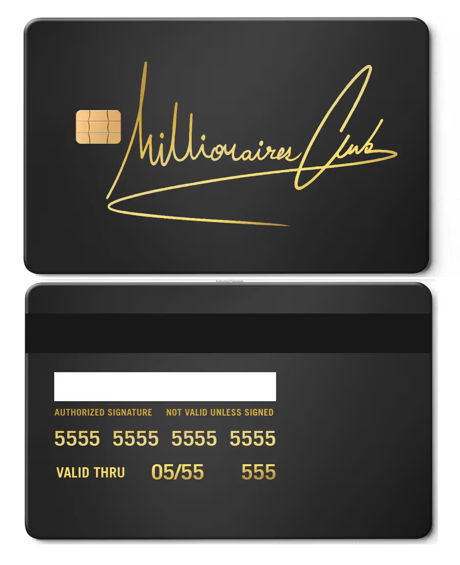 Millionaires Club Metal Card