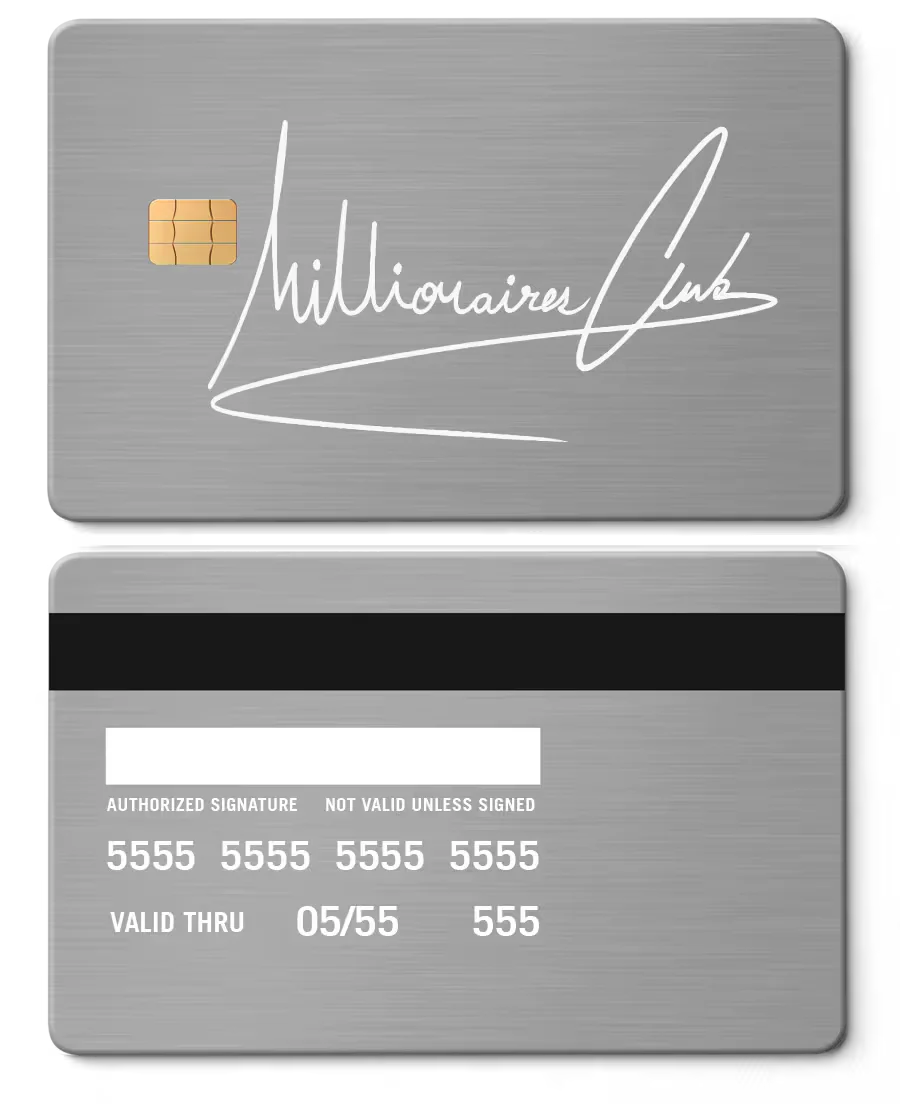 Millionaires Club Metal Card